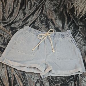No Boundaries Blue High Waist Shorts